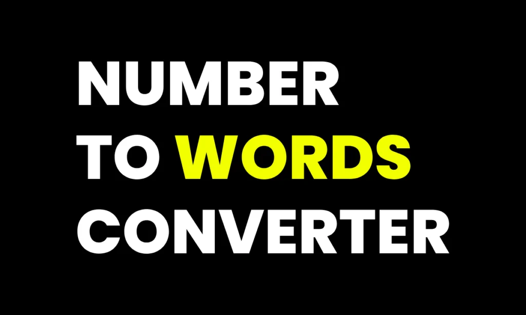 Number-to-words-converter