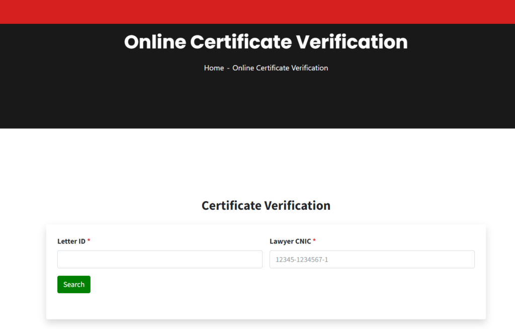Punjab bar council online certificate verification